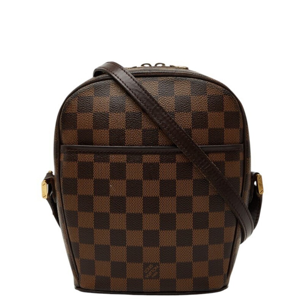 Louis Vuitton Damier Ipanema Crossbody Shoulder Bag Brown Leather